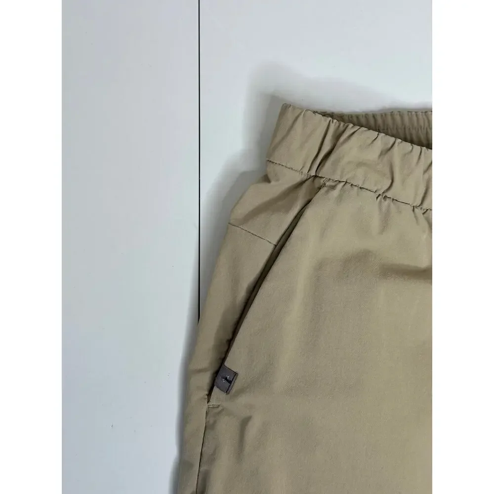 FIGS FIGSPRO Pants Mens M Tan Tailored Trouser Scrub Chino Stretch Slim Snap Zip